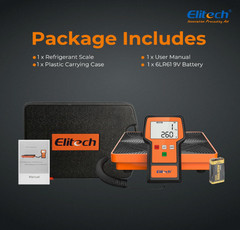 Elitech LMC-100F+ Refrigerant Scale 110lb HVAC Freon Charging w/ Case