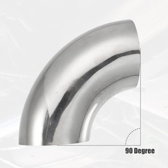 2pcs OD 1.5 Inch 90 Degree 1.2mm Thickness Mandrel Bend Elbow SS304 Size: 1.5