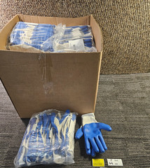 (156 PAIRS) PIP 39-C122/L Industrial Large Polyester Gloves W/ Latex-Coated Palm