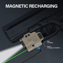 SOLOFISH Low Profile Beams for Guns, Magnetic 650lm Green Laser Light Combo