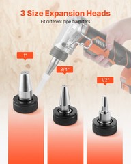 VEVOR Cordless Electric Tube Expander 20V Max for 1/2″ 3/4″ & 1″ PEX-A Pipes