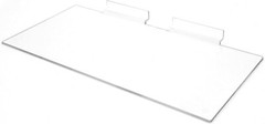 Lot of 12 Slatwall Shelves Shelf Shoe 12″ x 6″ Flat Styrene Clear Acrylic Slat