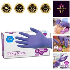 Comfortable Medium Nitrile Exam Gloves in Iris Blue – Box of 100 for All Needs
