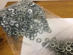 Qty (500) M6 Zinc Plated Steel Flat Washers, 6.4mm – ID X 12mm – OD