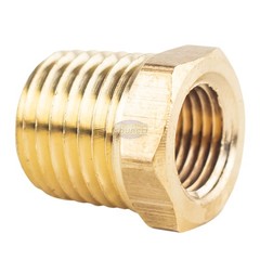 1/4″ Male x 1/8″ Female NPT Hex Bushing Adapter Pipe Reducer Brass 110C 10 Pack
