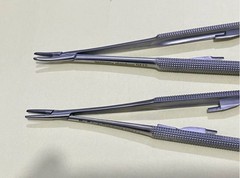 Lot of 2 HU FRIEDY Castroviejo straight Needle Holder 7″ 18cm NH5024SiM NH5024RC