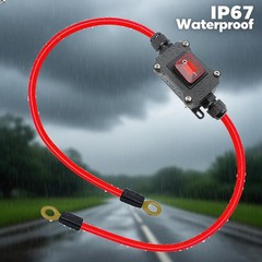 12V Inline Power Switch IP67 Waterproof Battery Disconnect Number of Items: 1