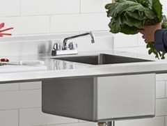 24″W x 60″L Stainless Steel Commercial Restaurant Work Table with Sink on Right