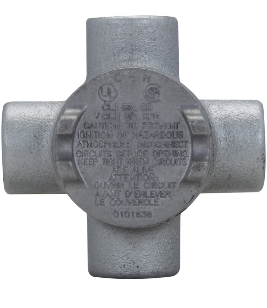 Crouse-Hinds GUAX16 1/2″ Guax Conduit Body & Cover- Comes As Shown