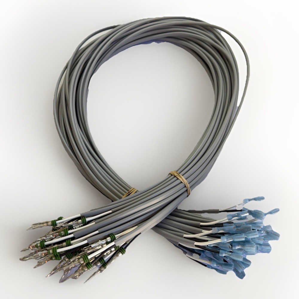 Lot of 5 OEM Harness Leads AMP Sealed JPT to 0.250in Ins FASTON 16-14AWG