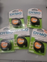 Lot of 6 DYMO LetraTag Fabric Iron-On Labels, 1/2″ x 6 1/2 ft, White New!