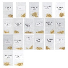 30 Pcs Dental Screw Post Plated 24K Gold Conical Refill for Root Canal S/M/L/XL