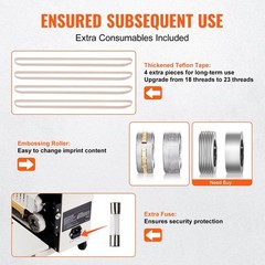 Continuous Bag Band Sealing Machine,0.24-0.47 in/6-12 mm Seal Width