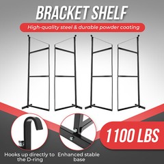 New 3 Tier Steel Cargo Shipping Container Shelving Shelf Brackets 18″x60″ 4 Pack