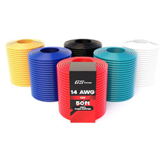 300Ft 14 Gauge Wire Oxygen Free Pure Copper Primary Wire, 50Ft Roll, 6 Colors, O