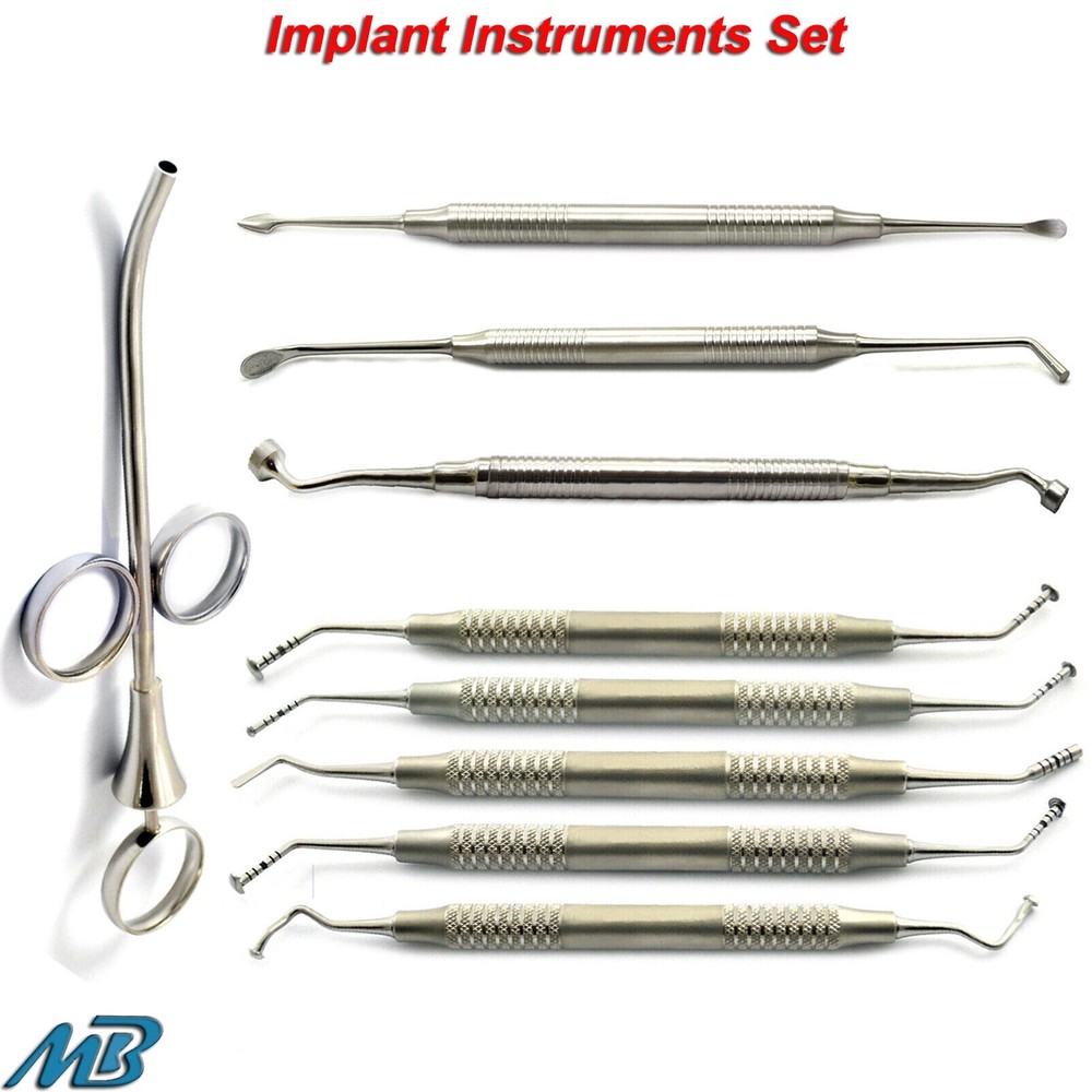 Implant Surgery Sinus Lift Elevators Dental Periosteal Bone Compactor Syringe