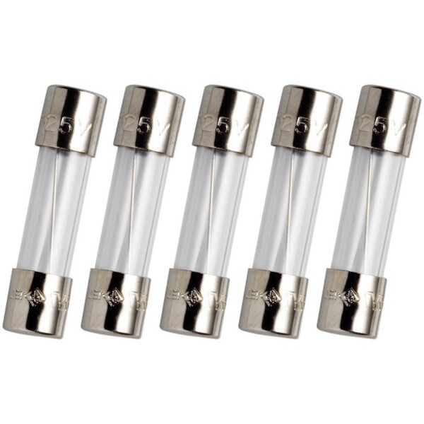 Pack of 5, GMA 15A 125v Fast Blow Glass Fuse (15A), 5x20mm (3/16 inch x 3/4 inc