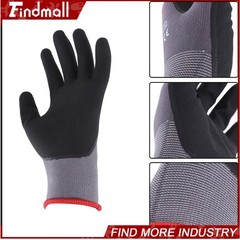 Findmall 12 Pairs L-Size Safety Work Gloves MicroFoam Nitrile Coated Foam Gloves