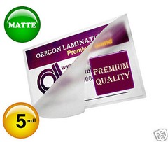5 Mil MATTE File Card Hot Laminating Pouches 3-1/2 x 5-1/2 (100/pack) 3.5 x 5.5