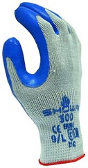 Showa Atlas 300 8/M Medium Work Gloves Blue/Gray Rubber Coated 1/12/72/144 Pairs