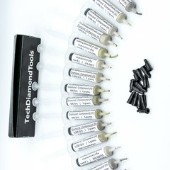 Diamond Paste Kit of 15 Syringes 200,000 to 400 Grit High (50%) Concentration