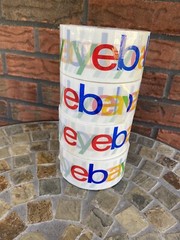 4 Rolls EBay Logo Branded Shipping Tape 2″ Packaging Tape 75 Yards Each Four