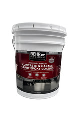 BEHR Premium 5 Gal Concrete & Garage 1-Part Epoxy Coating Silver Gray New