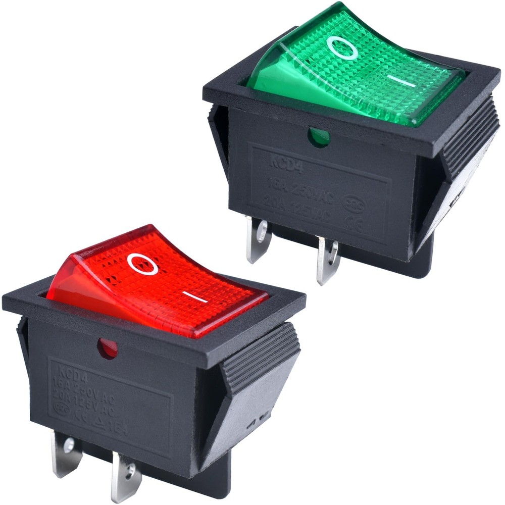 2 Pcs Boat Rocker Switch AC 20A 125V, 16A 250V DPST 4 Pins 2 Position On Off …