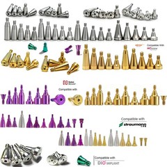 US Compatible Multi Implant system Healing Abutment Titanium Dental Gingival Cap