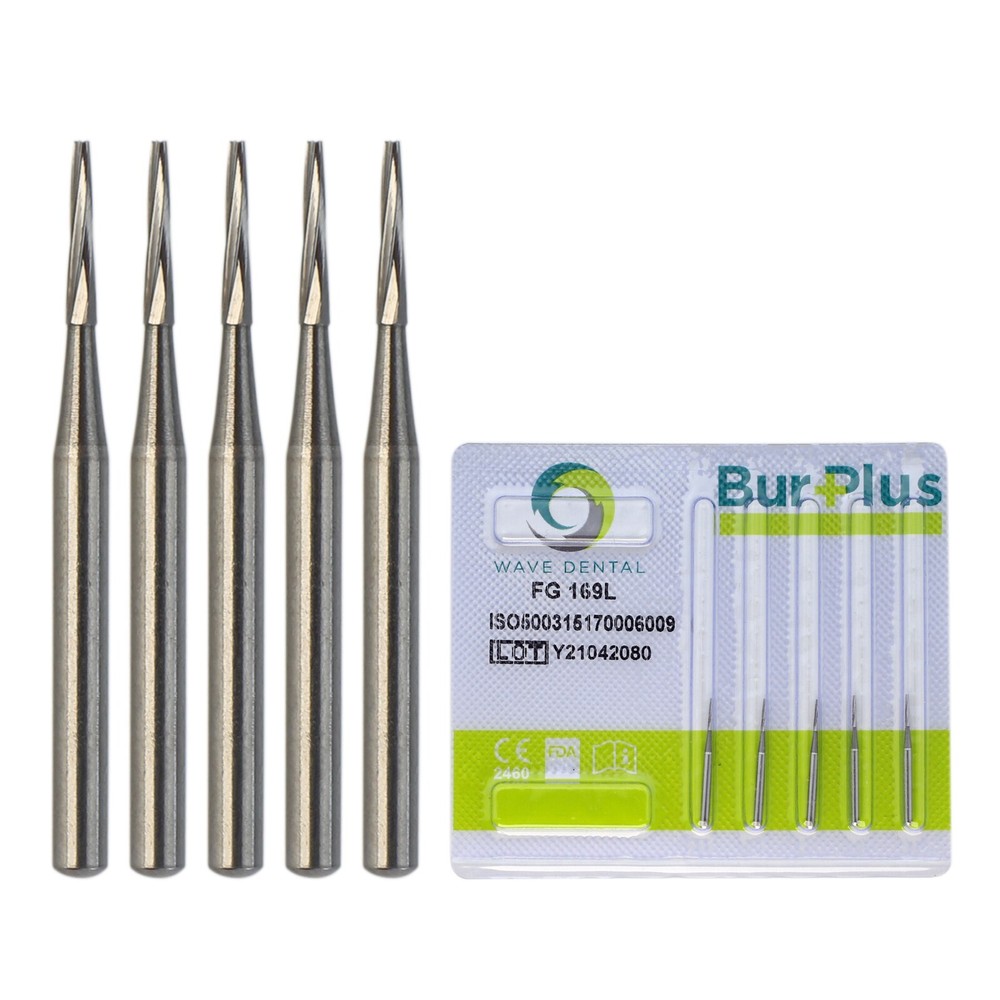 US Wave Dental Tungsten Carbide Burs FG 169L Long Head For High Speed Handpiece