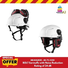 Milwaukee- 48-73-3250- Bolt Earmuffs with Noise Reduction Rating of 24 dB