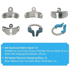 Dental Sectional Matrix Band Kit Rings Clamps Matrices Fit Garrison Palodent V3
