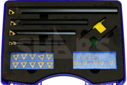 4Pcs 1/2 5/8 3/4” TBBN/S Indexable Boring Bar Set + 19 TPGB Inserts +Cert %]