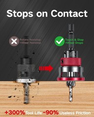 9 PCS Countersink Drill Bits Set, 5PCS Two-Flute TCT Alloy Tapered Drill Bits…