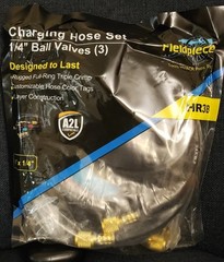 Fieldpiece HR3B – ¼” Ball Valve Hose Set – 5 ft Refrigerant Charging
