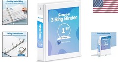 Moisture-Resistant 1 Inch Three Ring Binder – Effortless Document Management