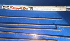 Harris Stay-Silv 15% Flat Brazing Rods .050” X 1/8”. 15 Full Sticks, 8 Partial.
