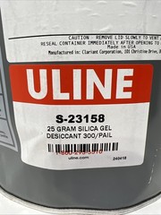 Uline S-23158 Silica Gel Desiccants (25 Gram Packets, 5 Gallon Pail) 300 Packs
