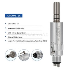 ASKEADNT Dental Slow Low Speed Handpiece Air Motor Micromotor 4 Holes