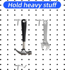 100 Pack 4 Inch Pegboard Hooks, Heavy Duty Metal Peg Board Accessories Fit 1/4″