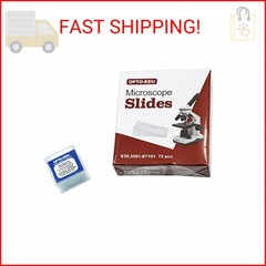 OPTO-EDU E35.3501 Blank Microscope Slides & 100-Pieces Square Cover Glass, Glass