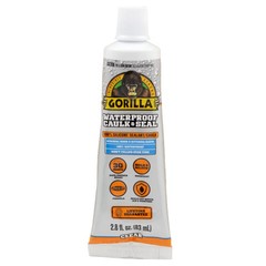 Gorilla Waterproof Caulk & Seal100% Silicone Sealant, 2.8oz Squeeze Tube, Clear