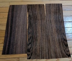 2 pieces East Indian rosewood veneer 6 1/2″ x 19 1/2″ each raw wood cracks +1pc