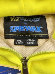 Spiewak VizGuard Hi-Vis Yellow/Gray Full Zip Hooded Fleece Jacket 6XL NWT