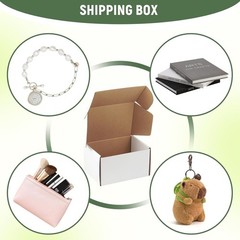 7x5x4 Inch Shipping Boxes Set of 2 – Ideal for Mailing and Branding Projects