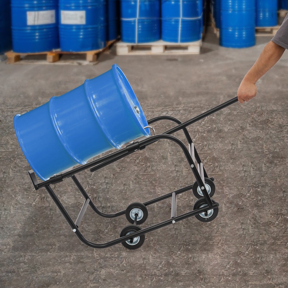 TFCFL 55 Gallon Drum Cradle, Movable Drum Cradle Drum Stand 600-pound Capacity,