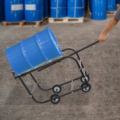 TFCFL 55 Gallon Drum Cradle, Movable Drum Cradle Drum Stand 600-pound Capacity,