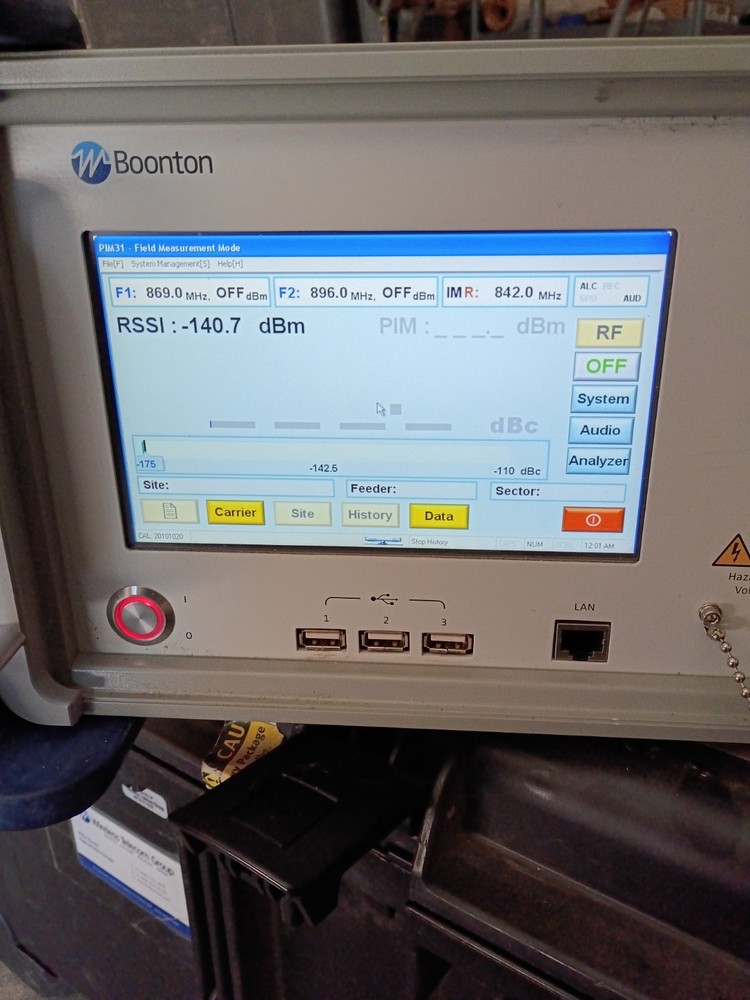 Boonton PIM31-F01 Passive Intermodulation Analyzer 824-851/869-896MHz F01