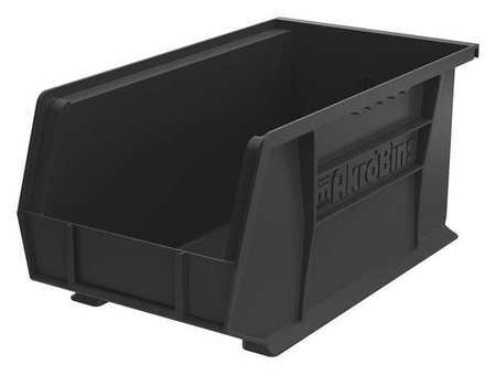 Akro-Mils 30240Black 60 Lb Hang & Stack Storage Bin, Plastic, 8 1/4 In W, 7 In