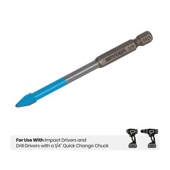 Spyder 1/4 in x 3.5 in Hex Shank Carbide-Tipped Glass and Tile Drill Bit, 950074
